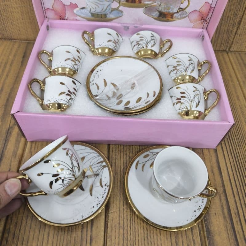 Xícara de café kit com 12 peças de Cerâmica em porcelana1