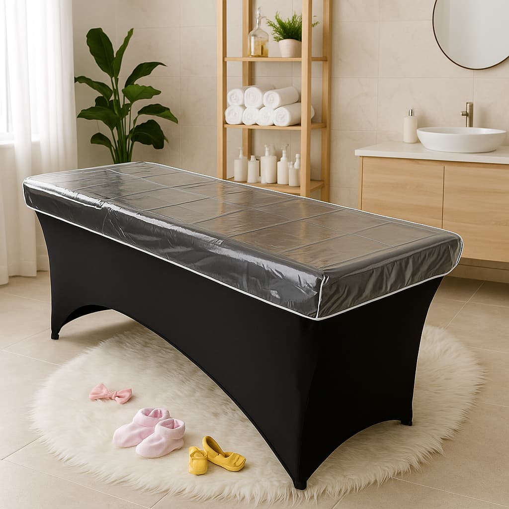 Capa Plastica Para Maca de Massagem Estética Clínica Impermeável Transparente Grosso Resistente