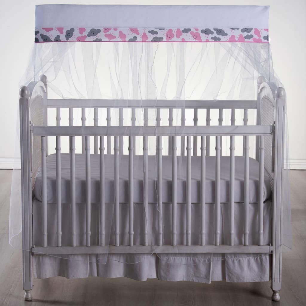 Mosquiteiro para MINI BERÇO Tule com Detalhe Estampado