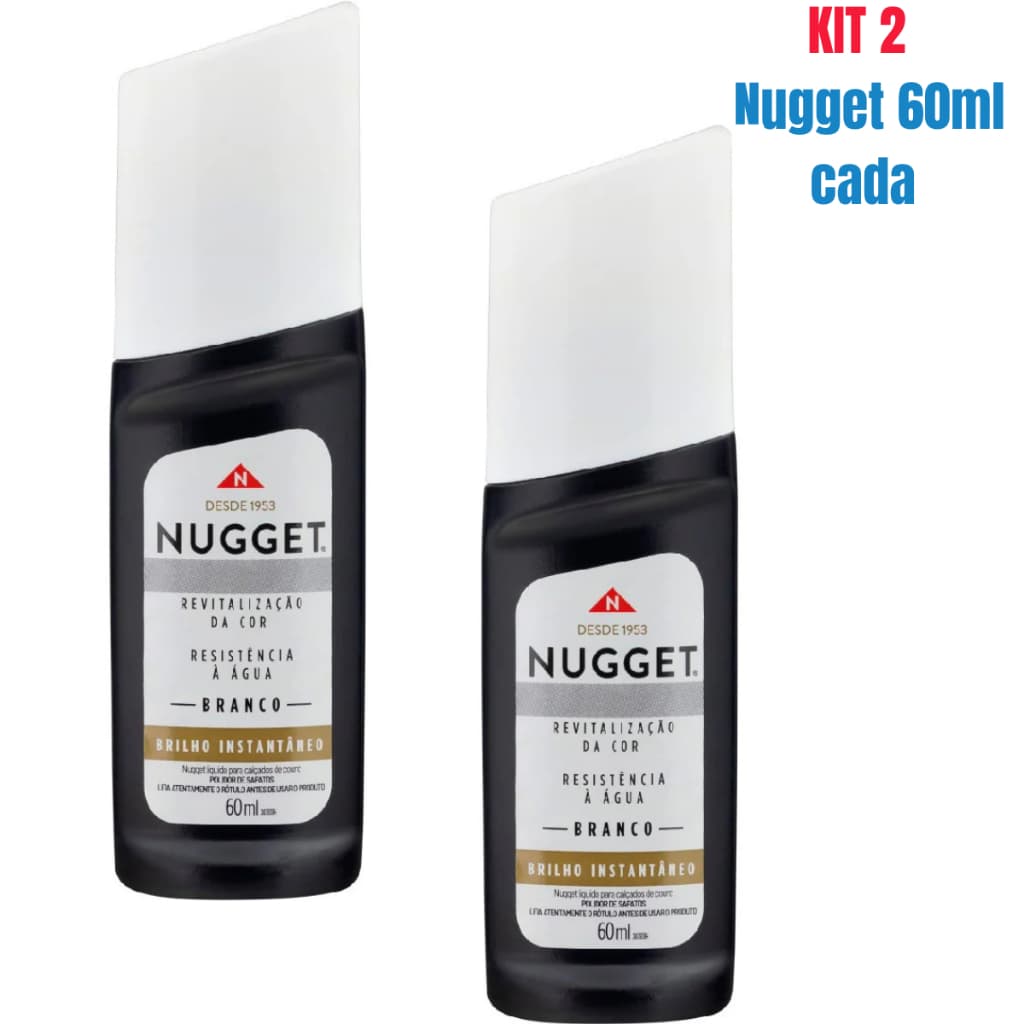 Kit 2 Nugget Polidor Para Sapato e Tênis Super Branca 60ml – Graxa Líquida