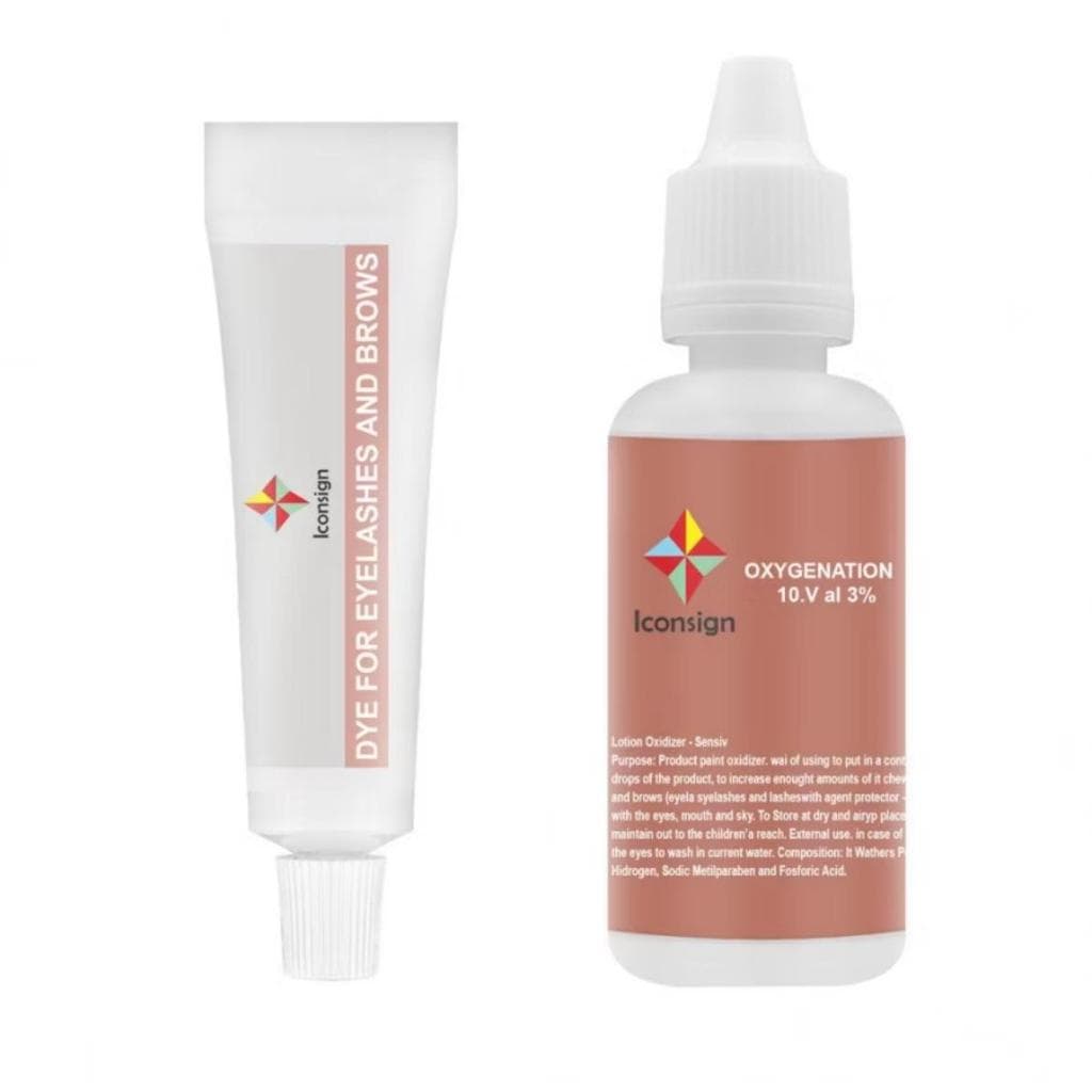 Kit Tintura Para Cílios e Sobrancelhas e Oxidante Iconsign