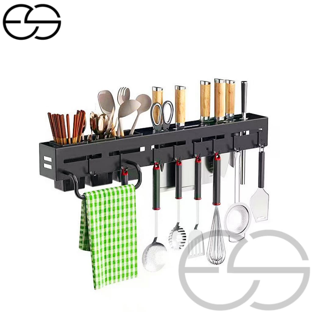 Suporte Para Armazenamento De Facas Suporte Pra Pano Talheres Utensílios Cozinha Aço Inoxidável ES