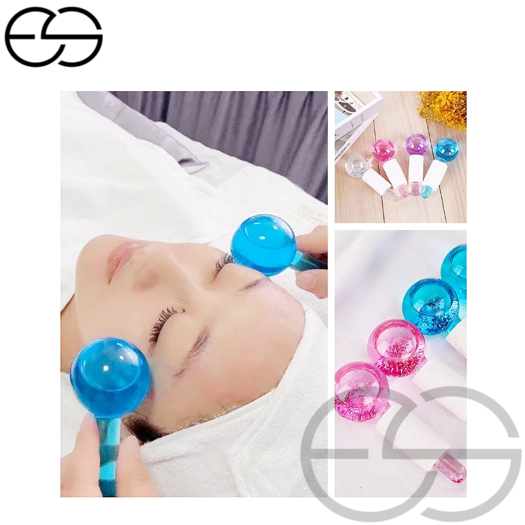 KIT 2 Globos Faciais Para Massagem Esfera 2 Peças Cromoterapia Cristal Anti Aging Profissional Estética Crystal Ball