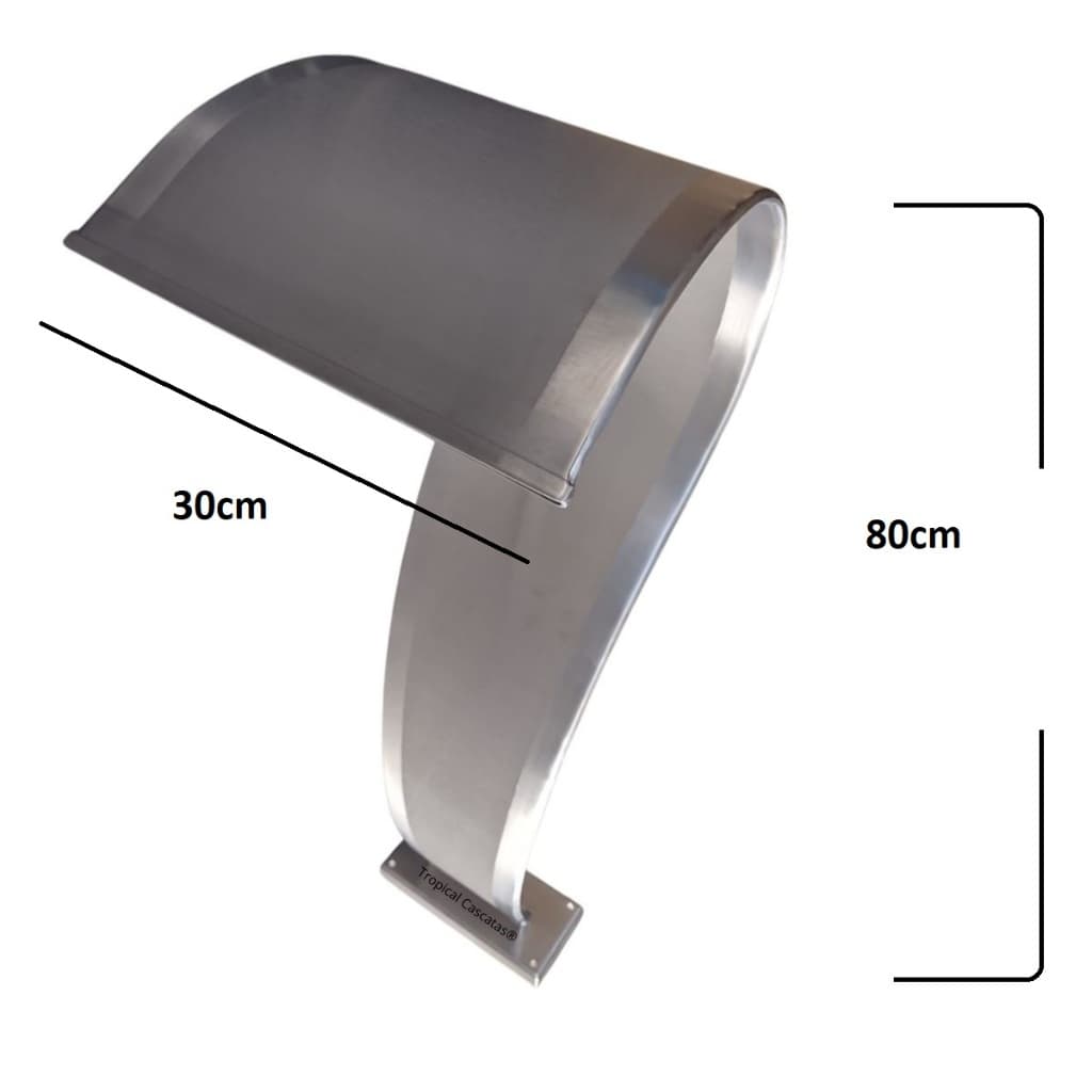 Cascata Naja Inox Piscina 80cm x 30cm