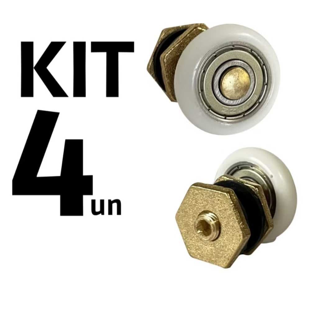 Kit Com 4 Roldanas com regulagem Excêntrica para Box ou Kit Engenharia 8 /10mm