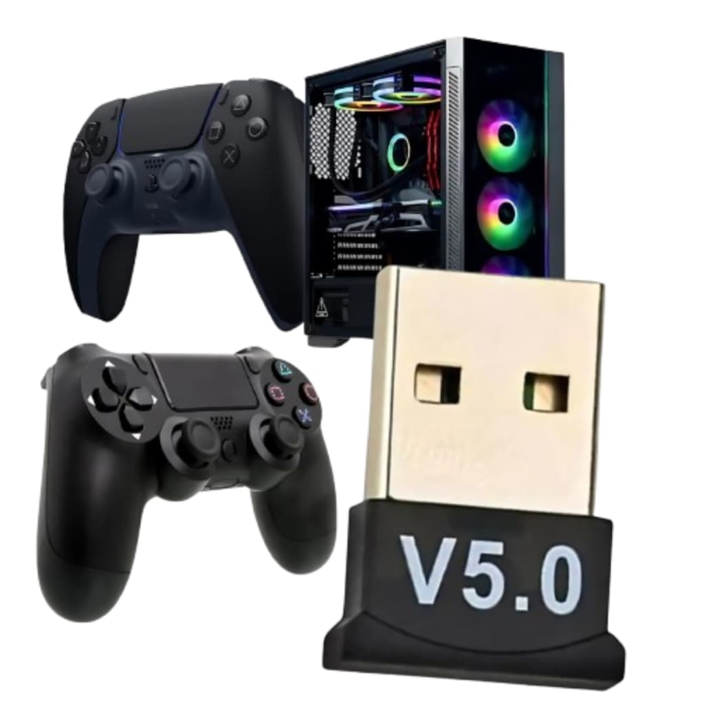 Adaptador bluetooth 5,0 Para Pc Notebook Conectar Controle Ps4 Ps5 Garantia