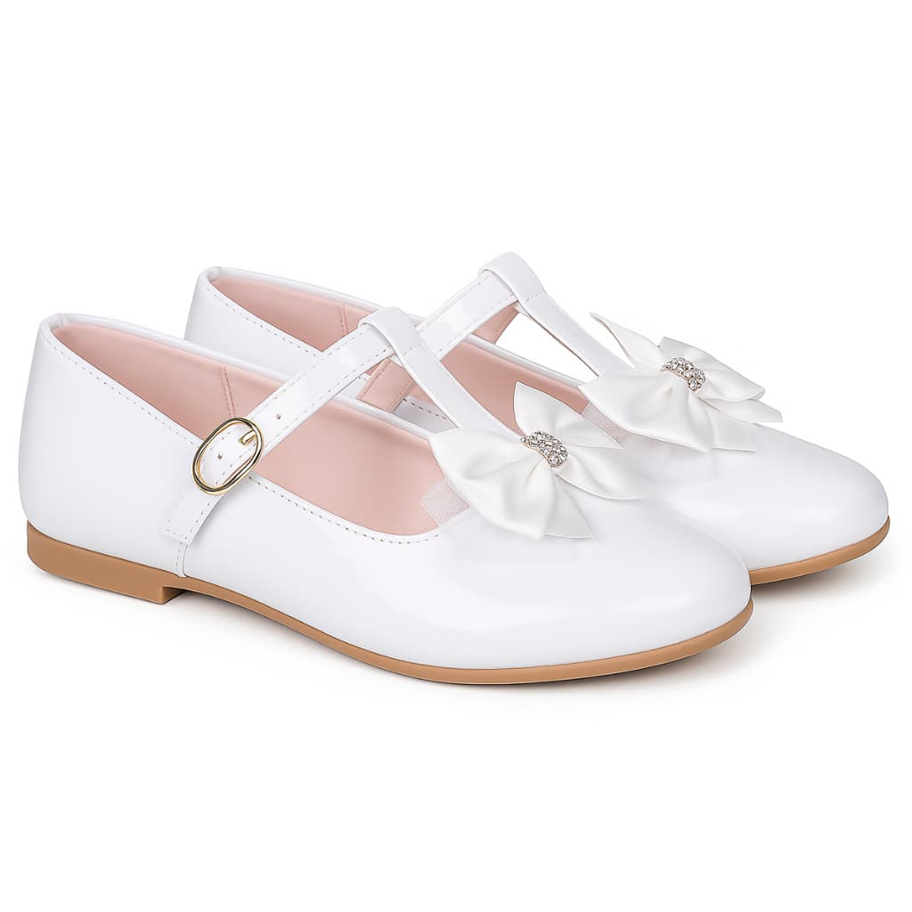 Sapatilha Feminina Infanto Juvenil e Adulta Sapato Branco Mary Jane My ToT