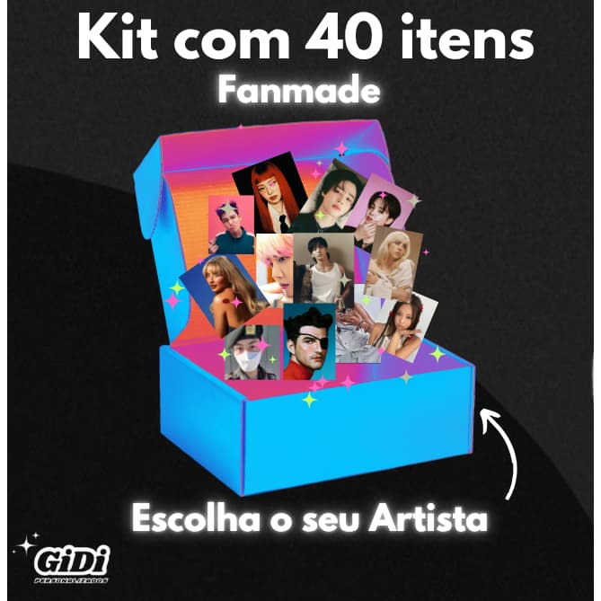Combo Fanmade 40 itens personalizados KPOP - Photocards + Poster + Chaveiro + Mini foto