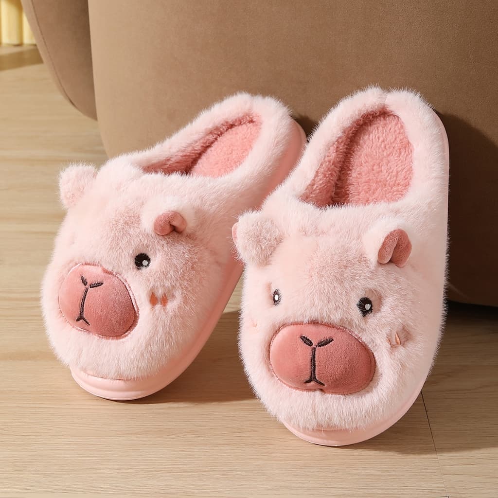 Pantufas de Pelúcia Fofinha Antiderrapante - Confortável Quentinho e Fofa para Casa Estilo Cartoon