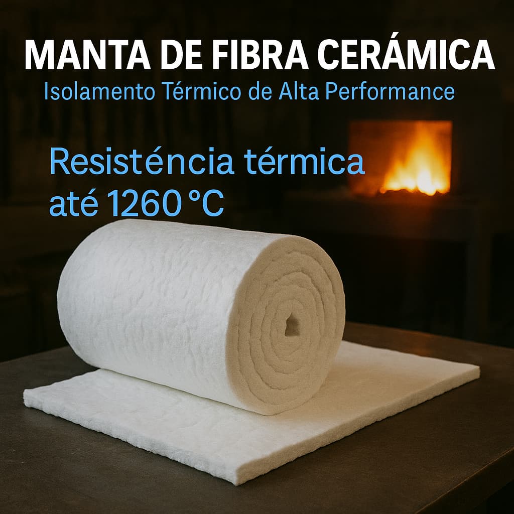 Manta Fibra Cerâmica Temperatuta suporta ate 1260ºc Forja Cutelaria