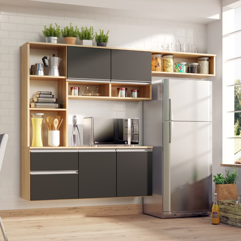 Armário Cozinha Compacta Sol 5 Portas 1 Gaveta