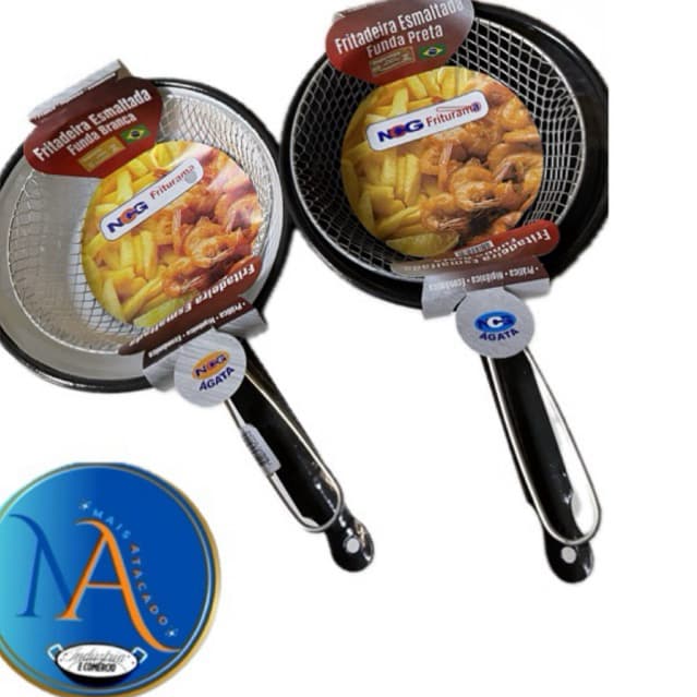 Frigideira Esmaltada 24 Cm Com Cesto de fritura