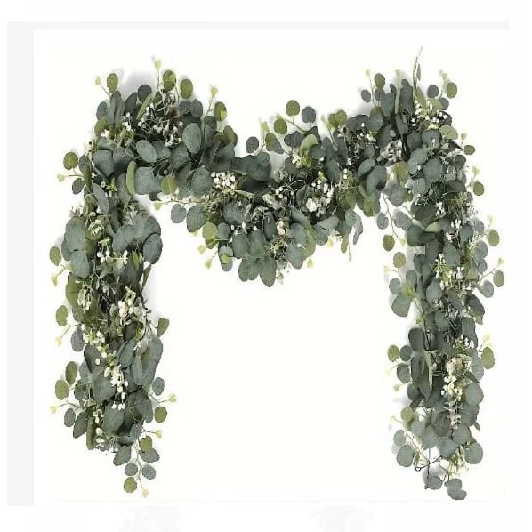 Hera Jardim Verdical Planta Artificial Premium Super Realista Ramo De Festa Garland Parede Pendurado com 170cm