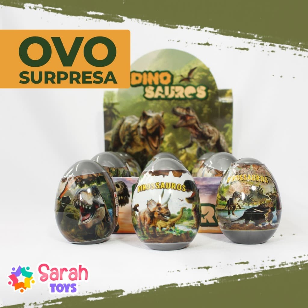 Ovo Surpresa dos Dinossauros Com 12 und.