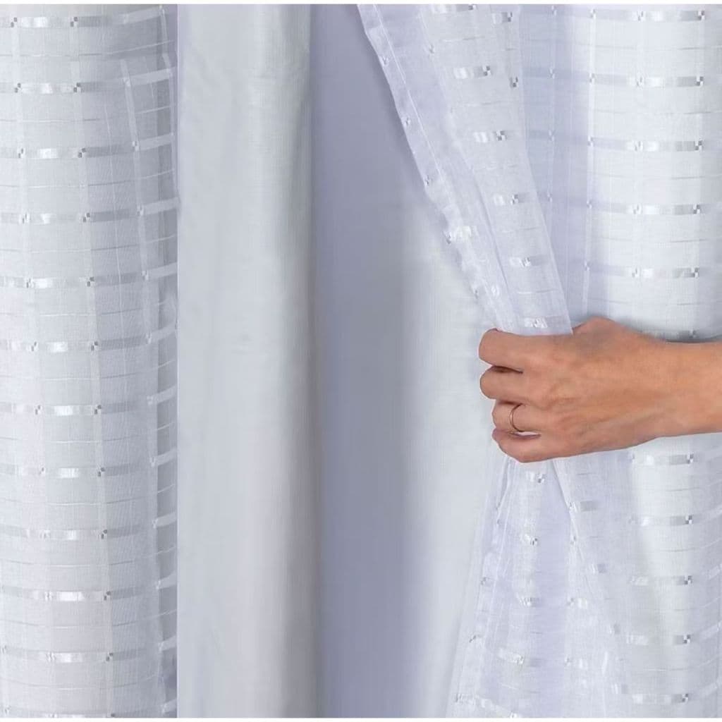 Cortina Blackout PVC Com Voil xadrez 2,80 × 1,80 PROMOÇÃO INPERDIVEL