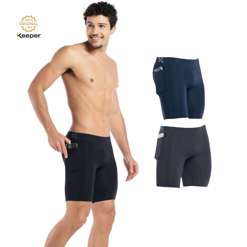 Bermuda Térmica Com Bolso Anti Assadura Corrida Sem Costura Keeper - Com Bolso