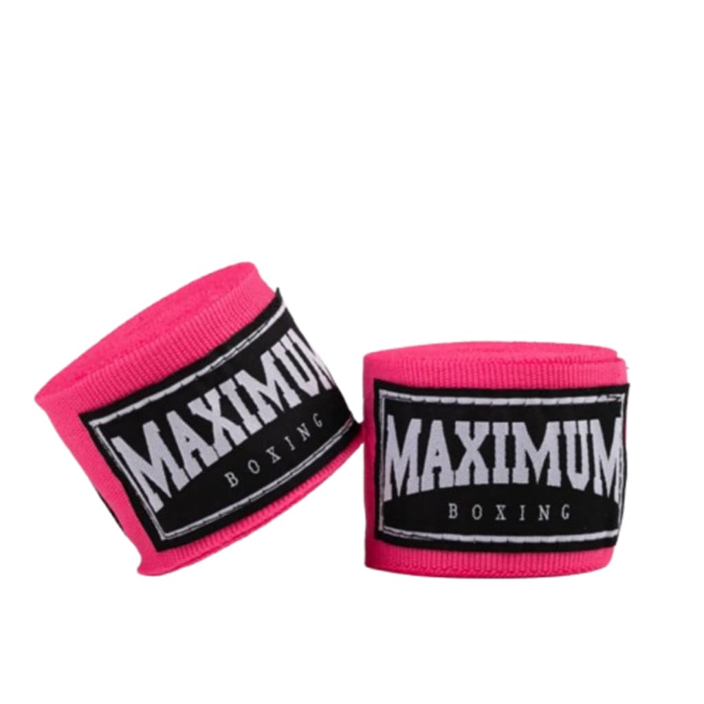 Bandagem para Muay Thai e Boxe Marca Maximum de 3 Metros e 5 Metros - Cor: Rosa