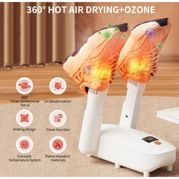 Secador Elétrico Ideal Viagem Para Sapatos, Botas, Meias e Tênis – Compacto e Rápido Portátil 110V