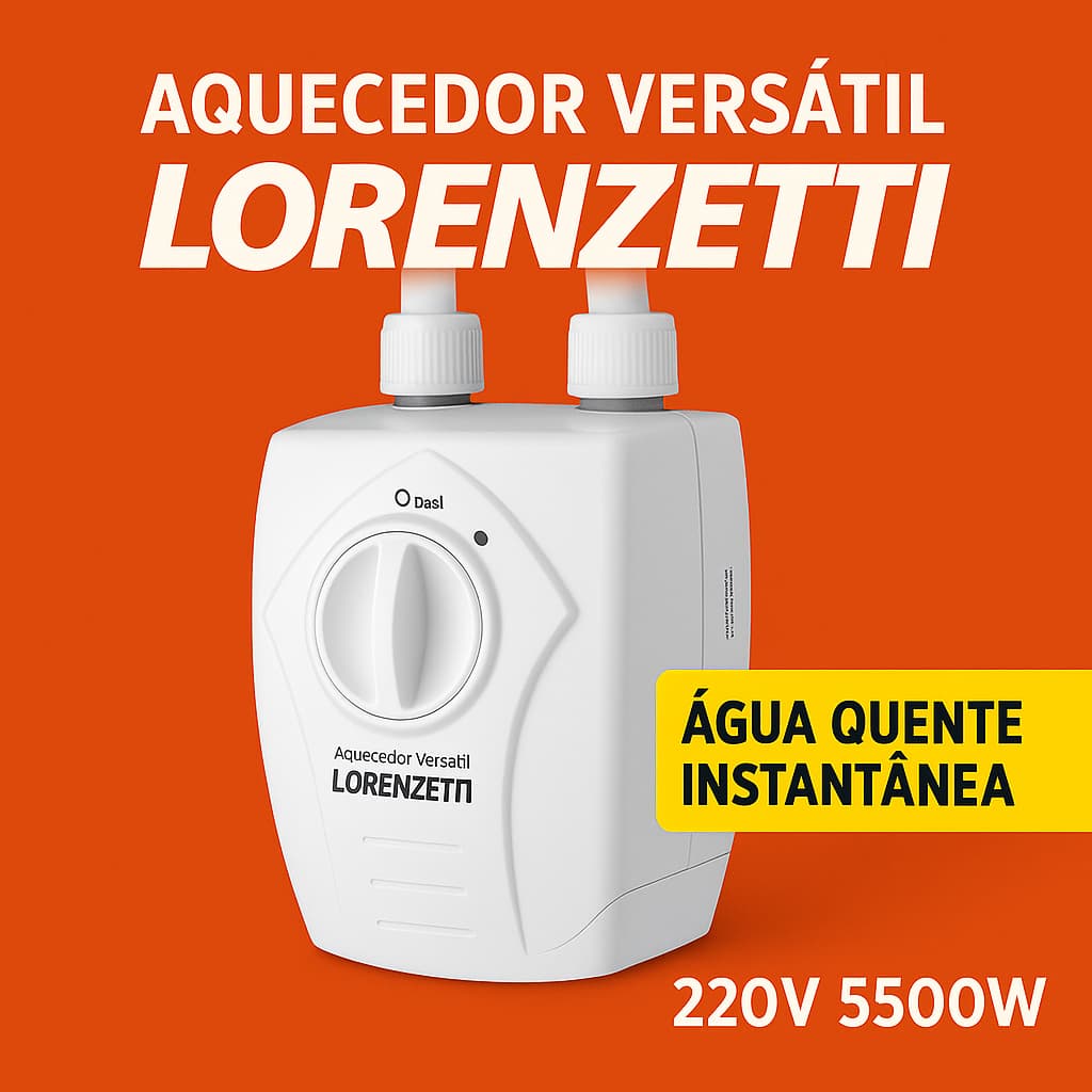 Aquecedor Elétrico Lorenzetti Versátil 127V/220V Água Quente Para Pia Torneira Cozinha Banheiro