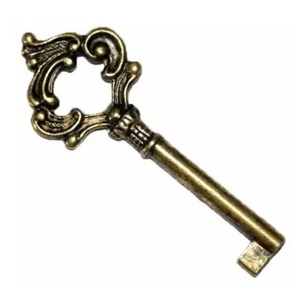 Chave Luiz XV Colonial Para Armários Guarda Roupas Cristaleiras Ouro Velho Vintage