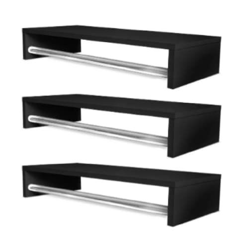 Cabideiro de Parede - Arara para Roupas 60 CM Preto/Branco