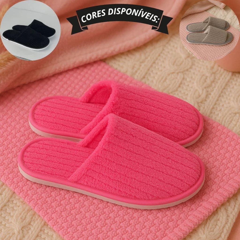 Pantufa Feminina Forrada Em Lã Chinelo Quentinho e Macio Conforto Garantido