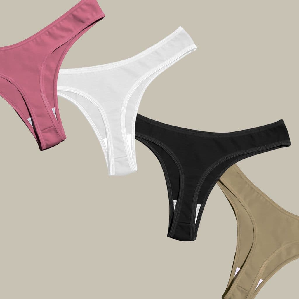 Kit 5 Calcinha Fio Dental Algodão  Conforto Cotton Feminina