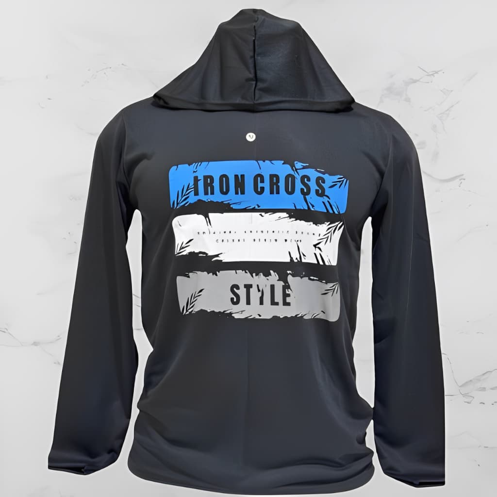 Casaco Manga Longa Com Capuz Estampado Blusa Masculina Outono Inverno