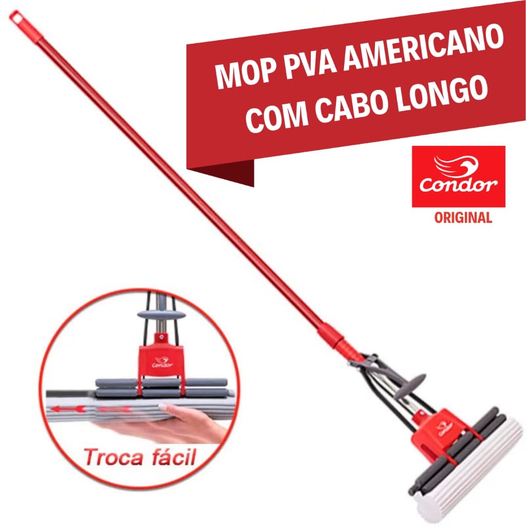 Rodo De Espuma De Torcer Americano MOP Esfregão PVA Super Absorvente Com Cabo