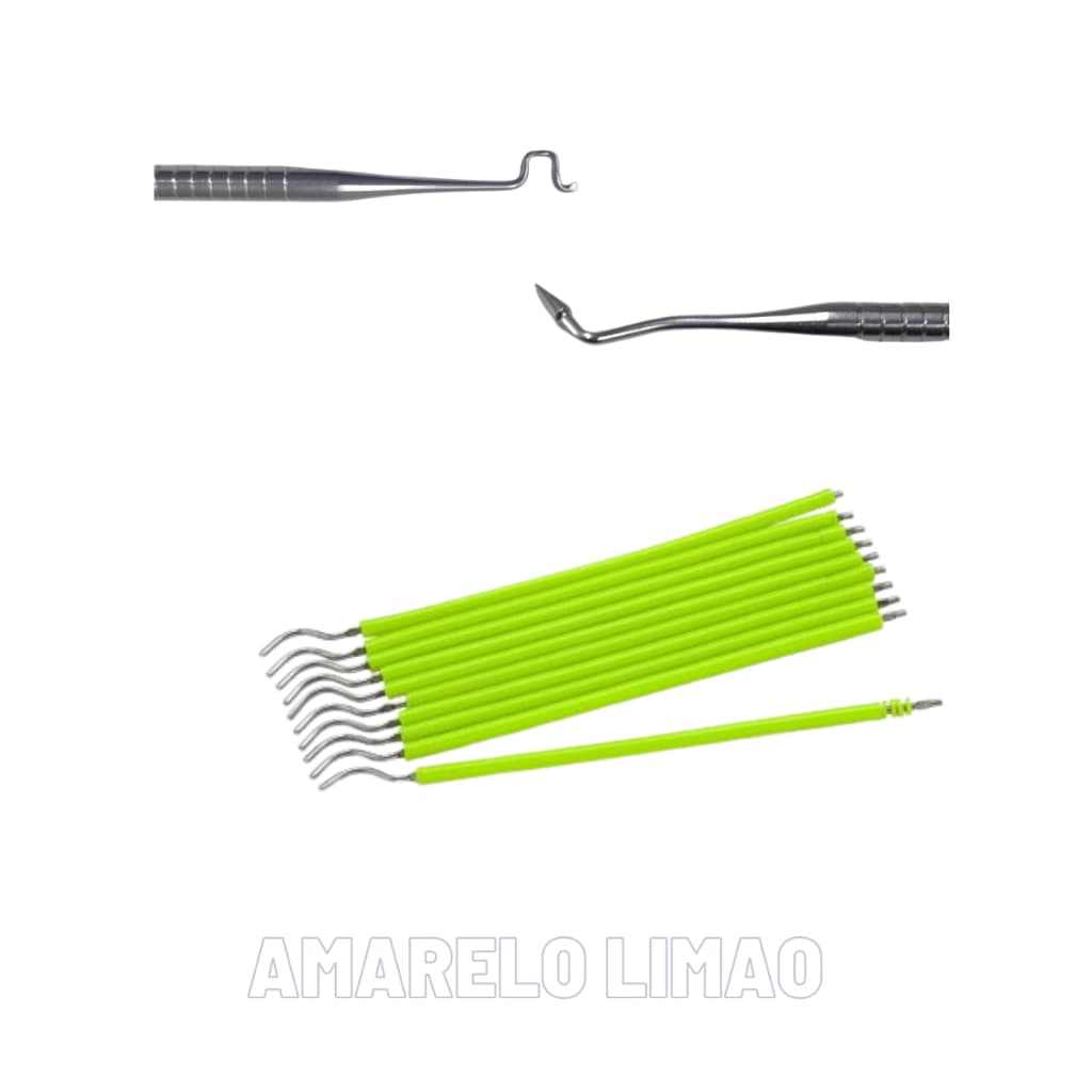 100 Borrachinhas Aparelho Uma Cor + Aplicador De Metal