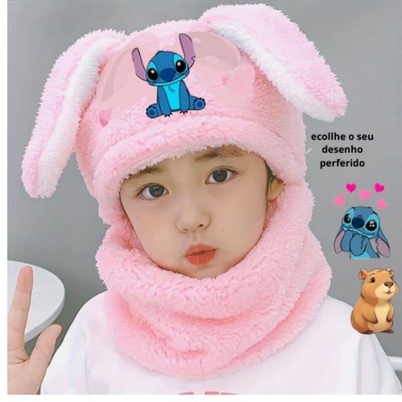 touca infantil inverno, stitch gorro infantil, touca bebê inverno, touca térmica infantil, gorro quente criança