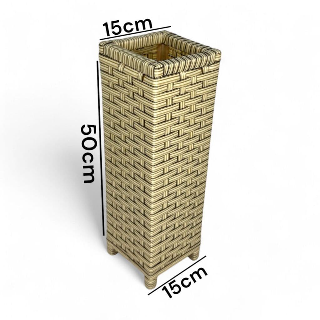 Vaso Torre Para Planta Decorativo de Fita Sintetica Cachepot Grande 50x15cm