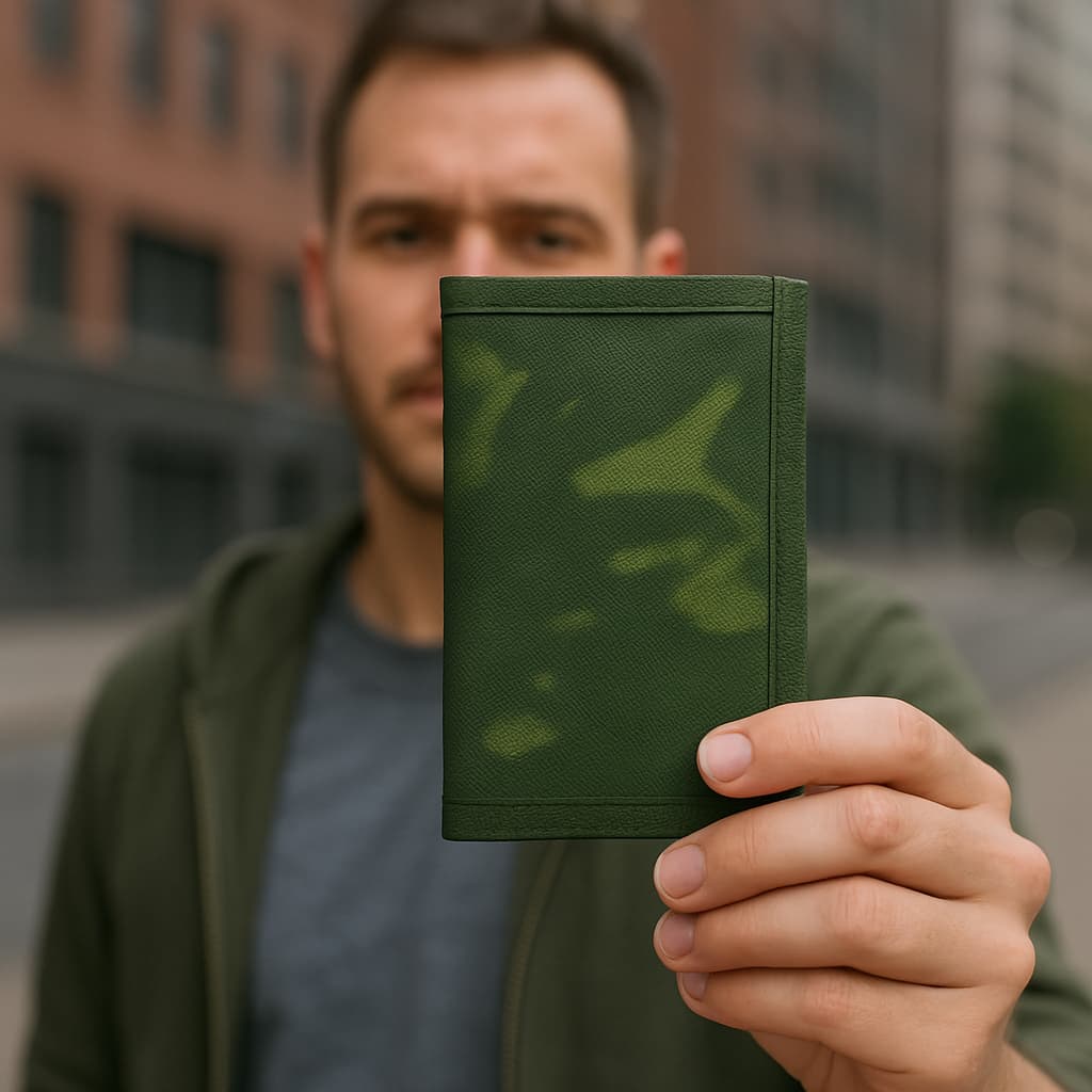 Carteira Camuflada Masculina Velcro Premium Slim Porta Cartões e Documentos