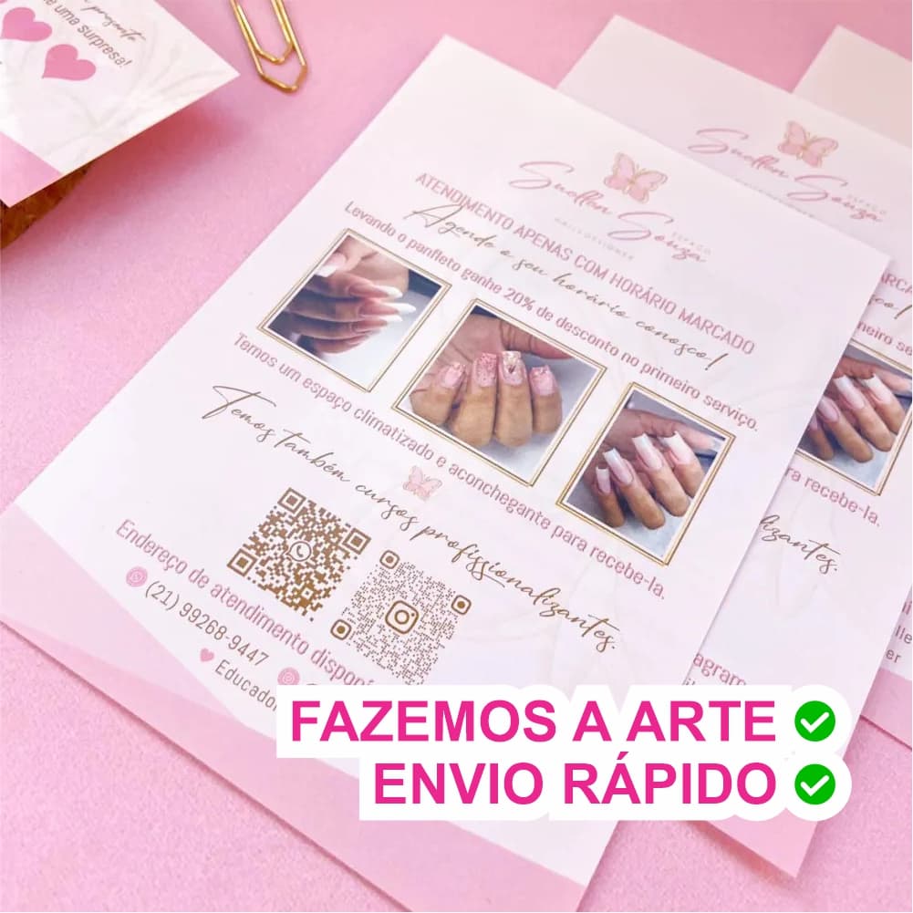 Panfleto Flyer Folheto Frente e Verso 1000 un 10x14cm Arte Grátis Personalizado