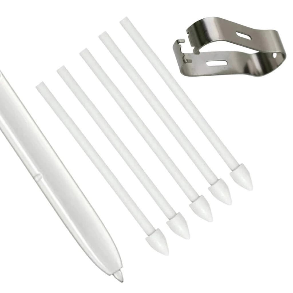 Jogo Pontas de Reposição P/ caneta S Pen Tablet Família Samsung S Note Branco + Extrator para Caneta