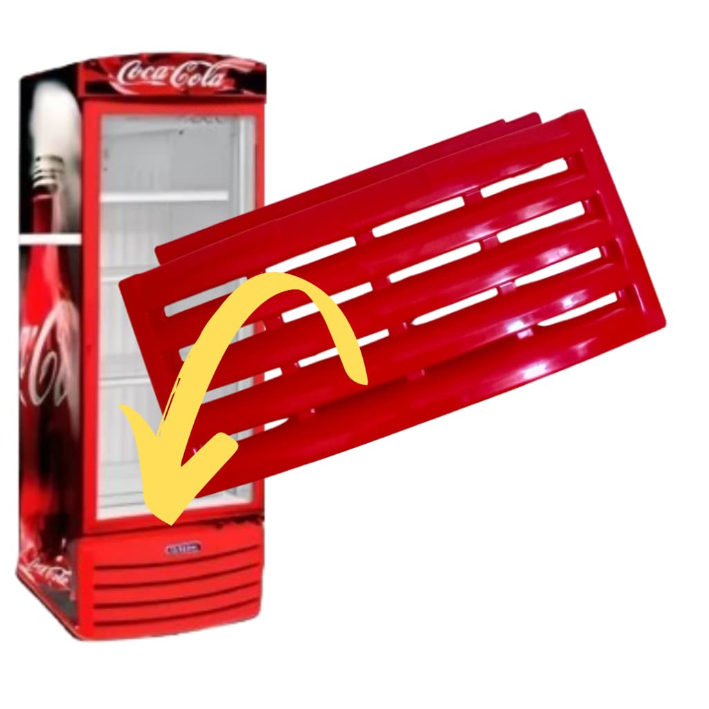 Grade Veneziana Expositor Freezer Metalfrio VERMELHA VB43 VB46 VB50 VB55 VN29 VN44 VN50 VF50 VF55