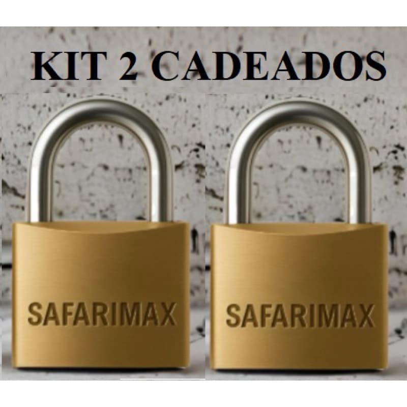 Kit 2 Cadeado 40mm Reforçado de Alta Segurança Tamanho Médio Com 3 Chaves