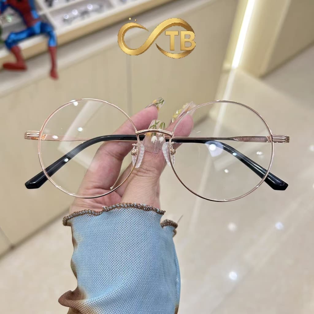 Armação de Óculos Redonda em Metal – Óculos Fashion Unissex para Estilo Elegante