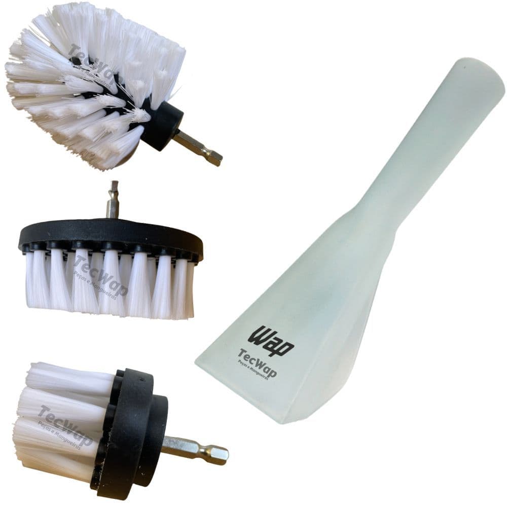 Bocal Bico Extratora Aspirador + 3 Escovas Limpeza