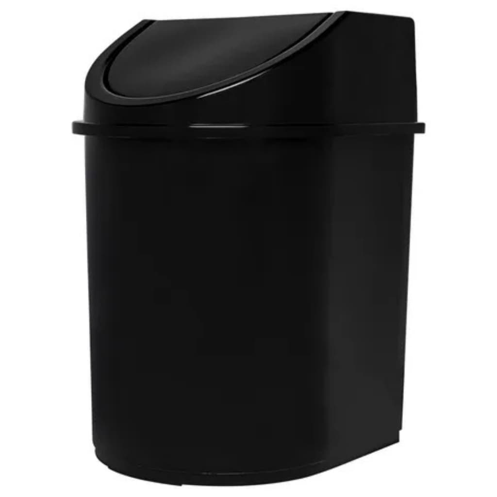 Lixeira Basculante 12 Litros Preta/Branca/Cinza Cozinha Escritorio Banheiro Jaguar