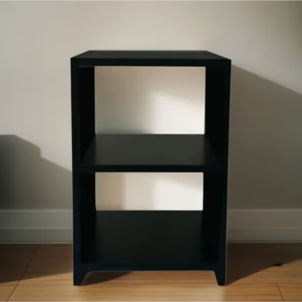 Mesa de Cabeceira Nicho Quarto Cama Branco/Preto