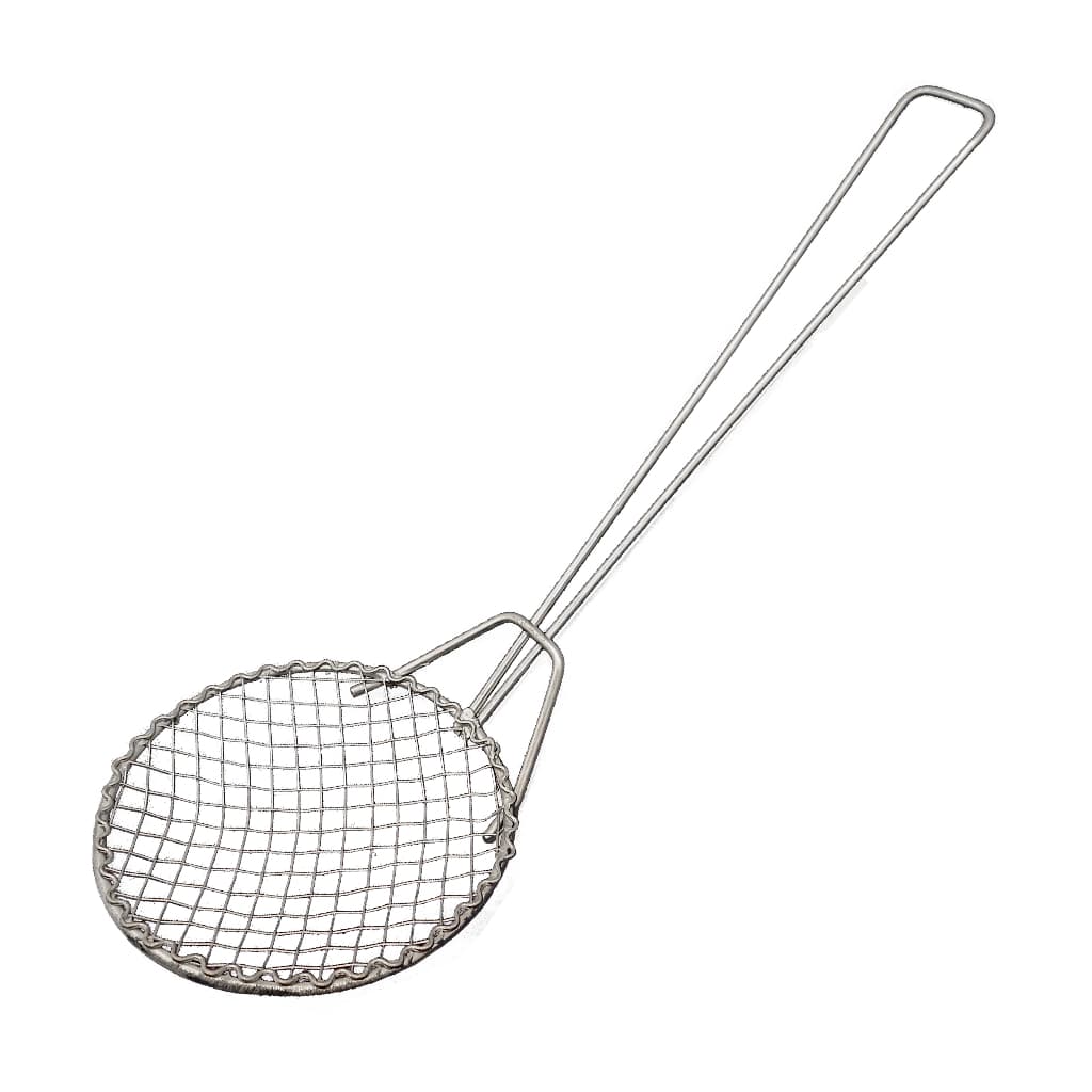 Escumadeira Para Fritura Cabo Longo Rede Com Diâmetro 10cm
