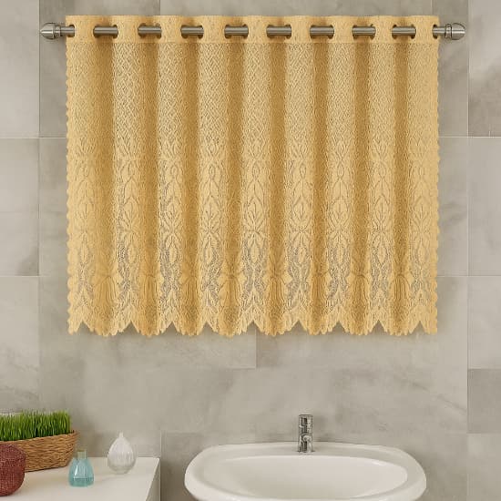 Cortina de Banheiro Renda 1,50x0,80m - 1,00x0,80m -1,00x0,60m