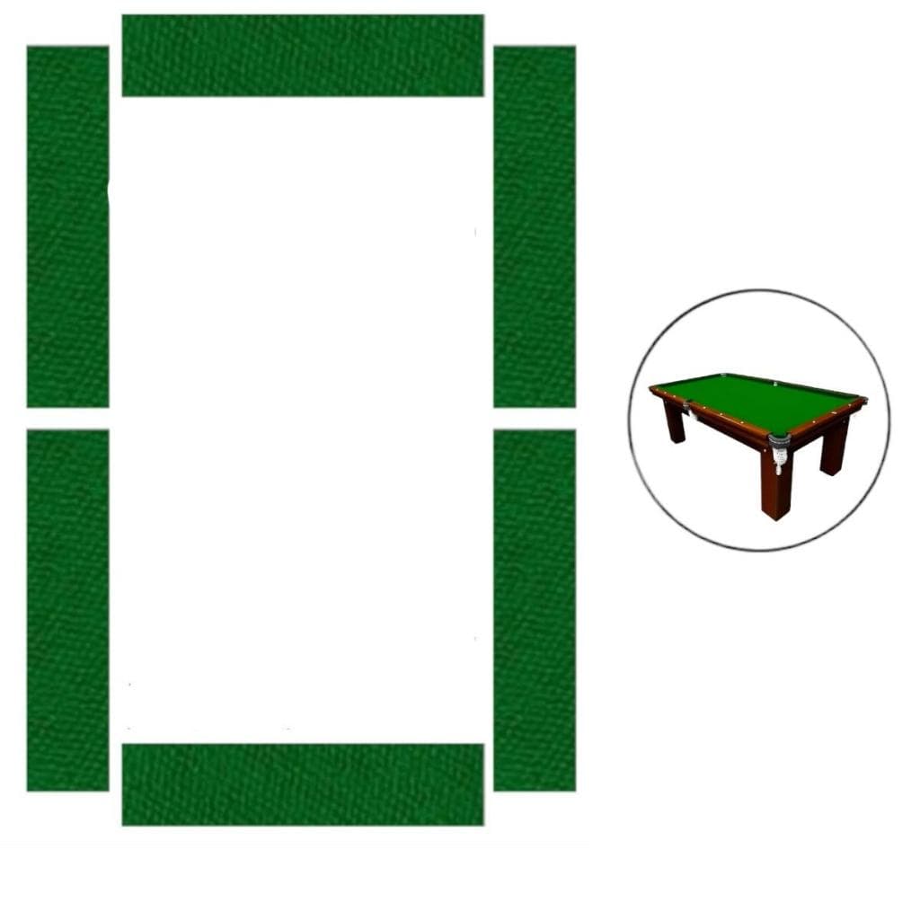 Pano Para Tabela de Mesa de Sinuca Bilhar 1,12 m x 0,18 m Jogo (6 cortes) Thais Cores Kit Tabelas