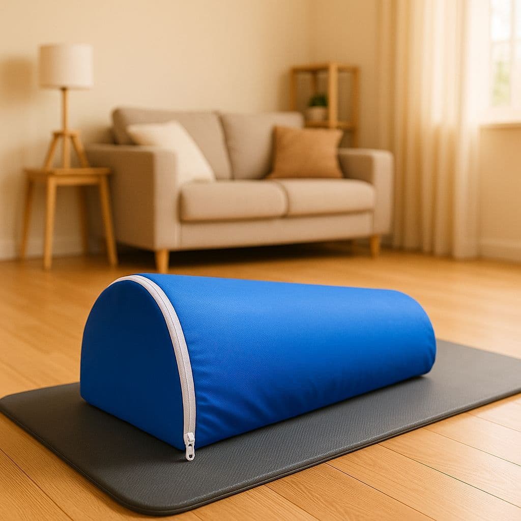 Rolo posicionador meia lua ortopédico fisioterapia exercício massagem com capa removível