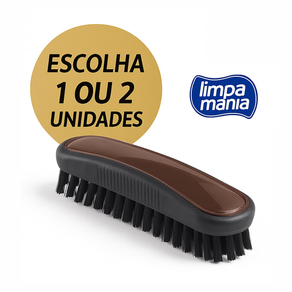 Kit Escova Para Sapato 1 Unidades ou Kit c/ 2 Para Couro, Camurça, Tênis | Cerdas Macias Resistentes