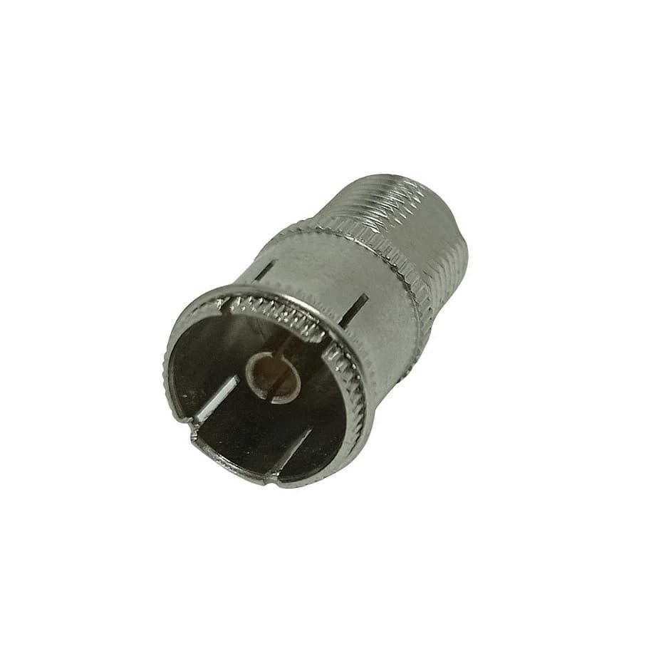 PLUG Adaptador Metal Antena Coaxial Europeu femea Tv Rf