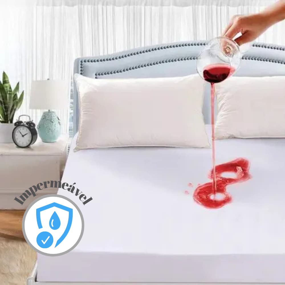 Capa Impermeável para Colchão Com ELÁSTICO Anti Xixi E Ácaro Lençol Protetor Geriátrico