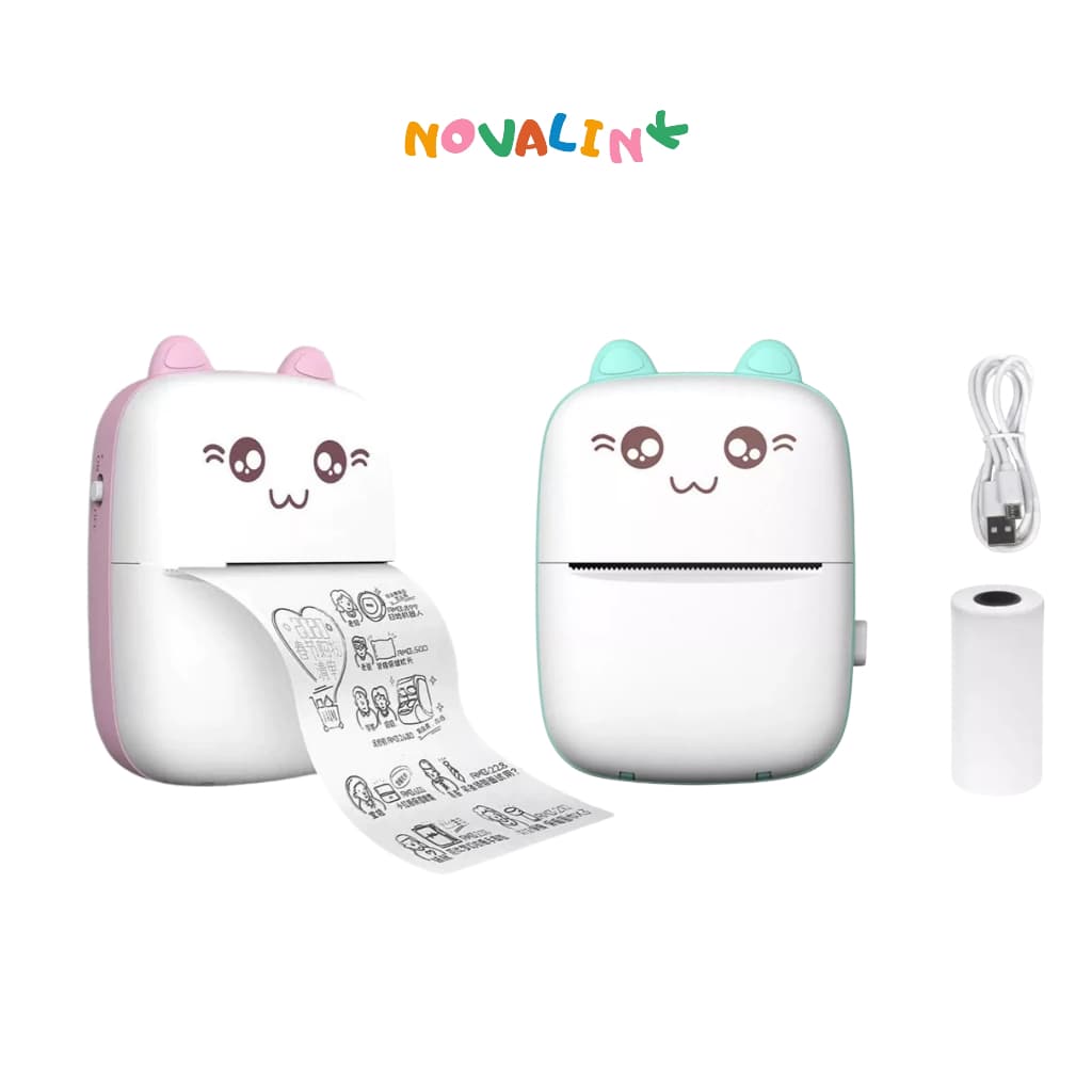 Mini Impressora Térmica Portátil De Bolso Bluetooth Sem Fio