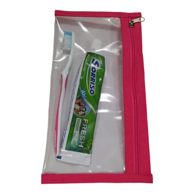 Nécessaire kit higiene bucal/porta escova/porta lápis/porta talheres